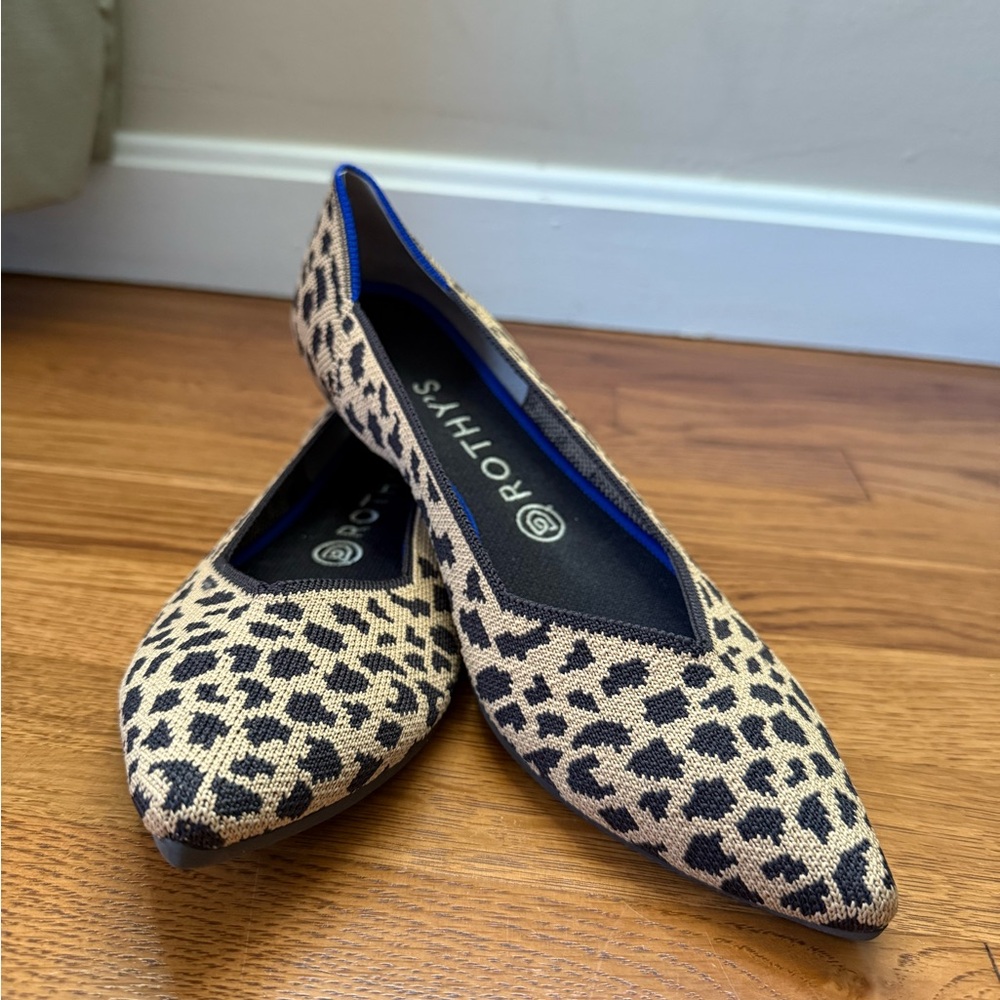 NWT - Rothy's Leopard Print Women's Flats, Size 9